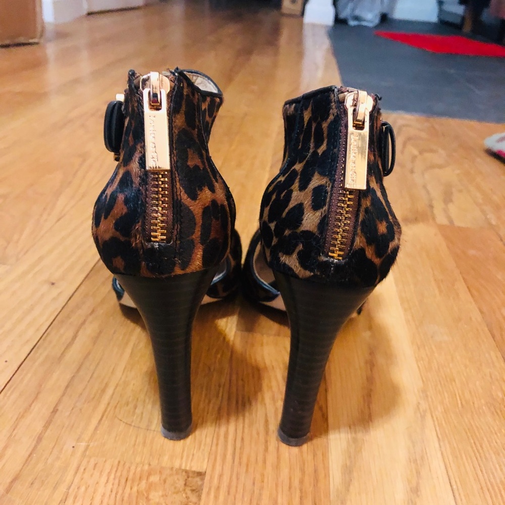 Louise Erdrich Cie Leopard Print Open Toe Bootie - image 2